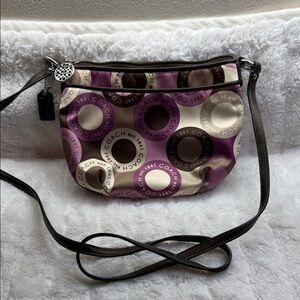 Coach Multicolor Circle Pattern Crossbody Bag